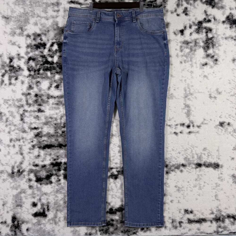 NYC The Perfect Jean Mens Size 34x32 Slim Thick Medium Wash Stretch Casual
